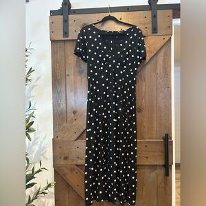 Madewell navy and white polka dot dress